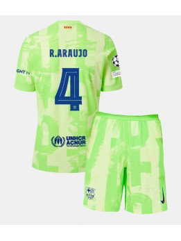 Barcelona Ronald Araujo #4 Ausweichtrikot für Kinder 2024-25 Kurzarm (+ Kurze Hosen)